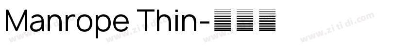 Manrope Thin字体转换